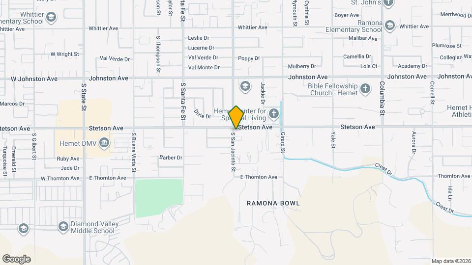 27020 S San Jacinto St Mapa y Detalles de la Ubicación