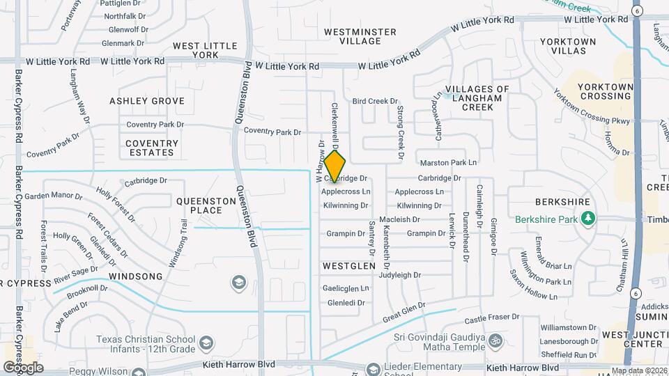 17054 Applecross Ln Map and Location Details