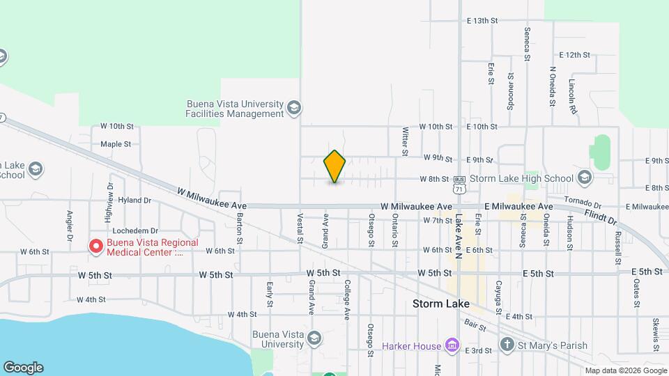 602 W 9th St Map and Location Details