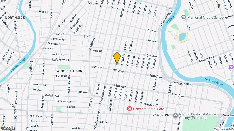 457 E 22nd St Map and Location Details