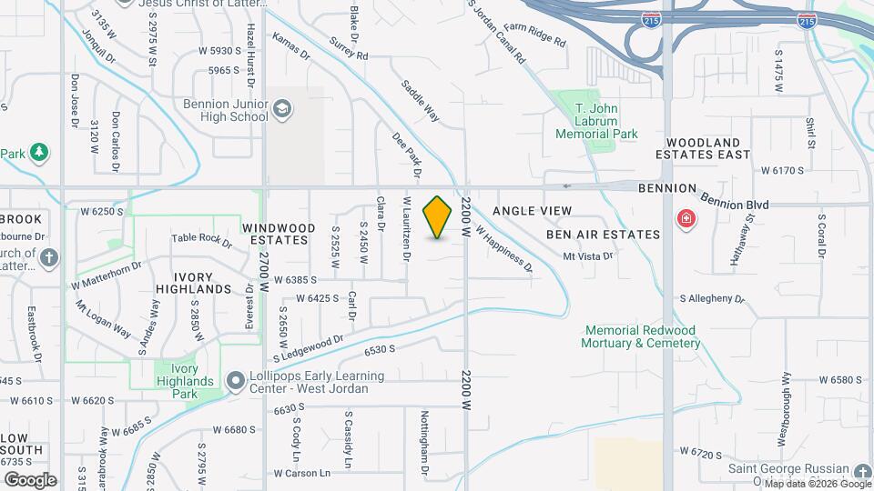 2269 Bennion Heights Cir Mapa y Detalles de la Ubicación