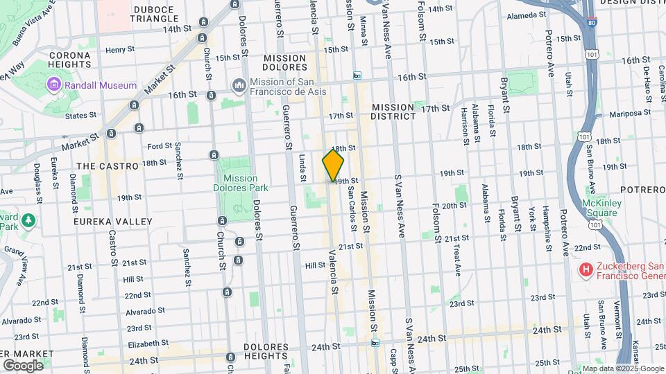 811 Valencia St Map and Location Details