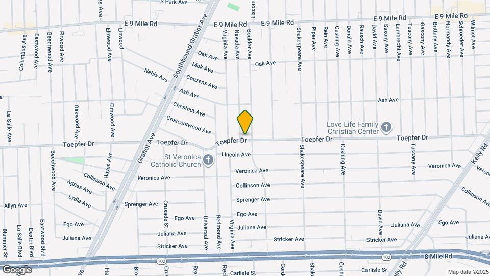 21706 Nevada Ave Map and Location Details