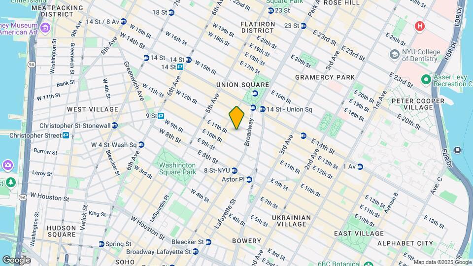 61 E 11th St Map and Location Details