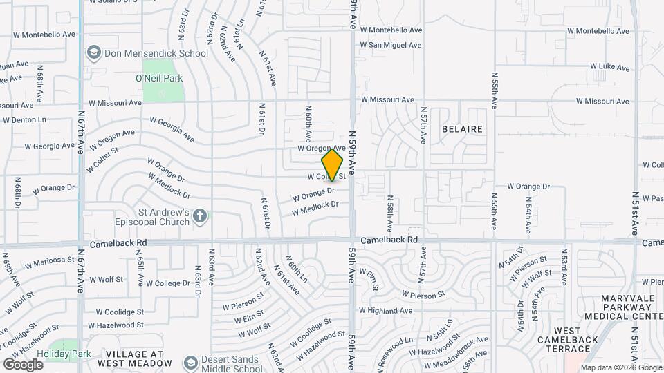 5924 W Orange Dr Mapa y Detalles de la Ubicación