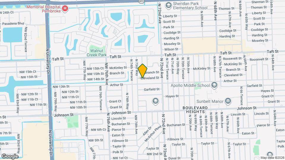 7380 Cleveland St Map and Location Details