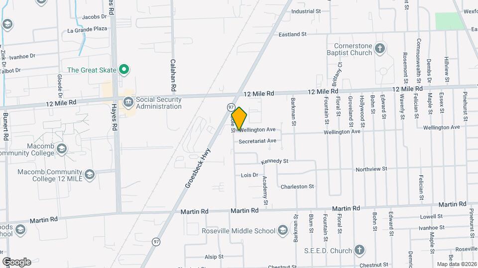 16024 Wellington Ave Map and Location Details