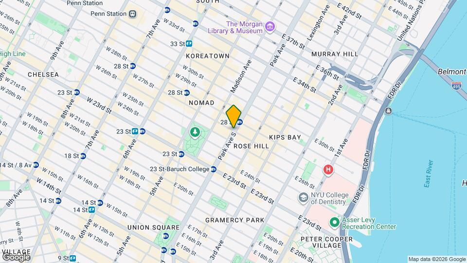 E.27th E27th St , Park Ave, Unit 4 Mapa y Detalles de la Ubicación