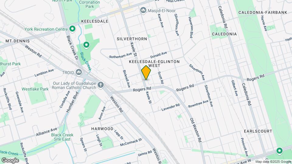 1623 Keele St Map and Location Details