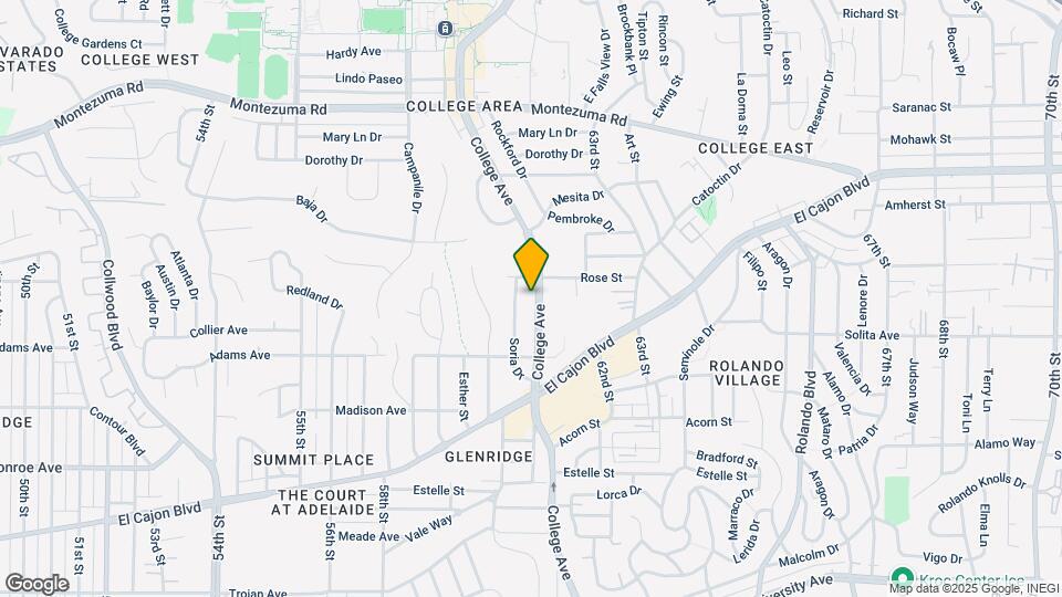 4768 College Ave Map and Location Details