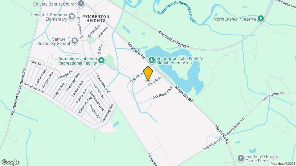 109 Oak Ave Map and Location Details