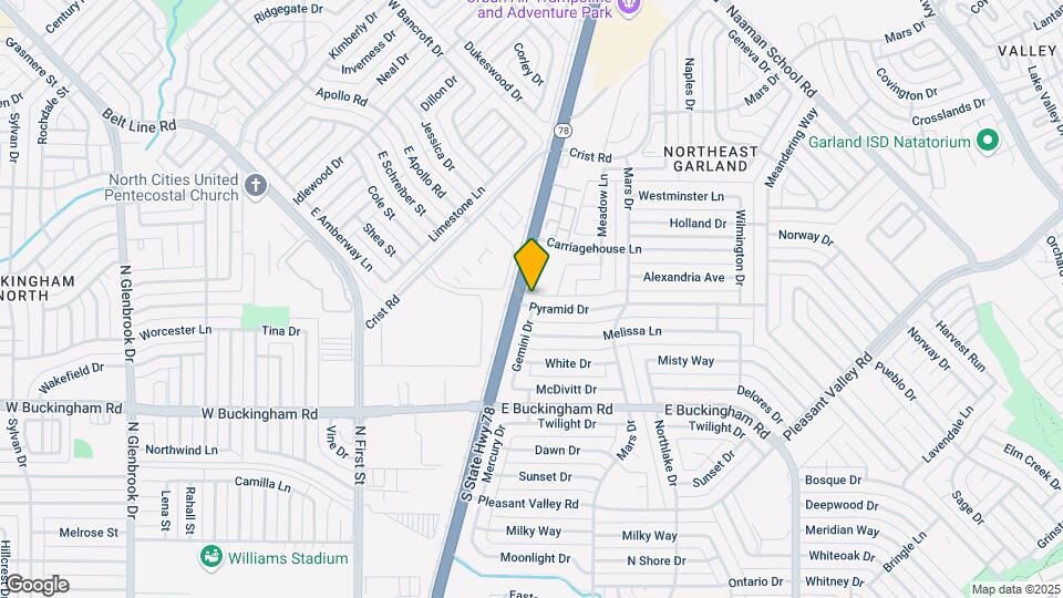 605 Pyramid Dr Map and Location Details