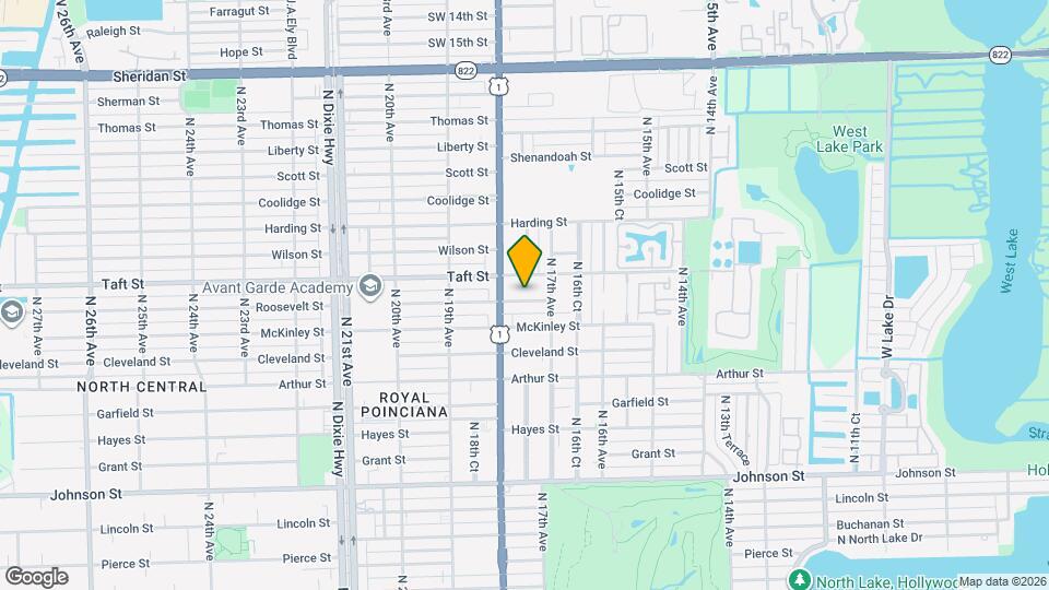 1725 Roosevelt St Map and Location Details