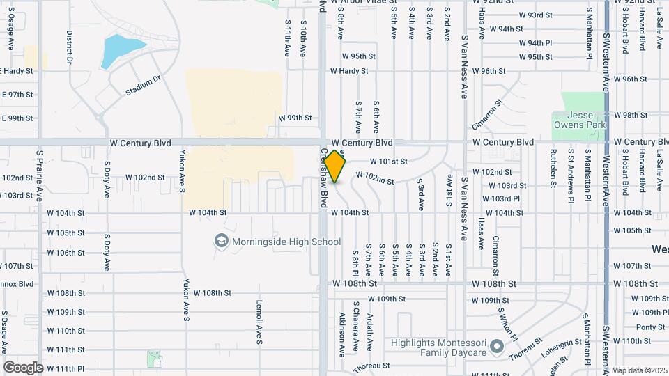 10223 S 8th Ave Map and Location Details