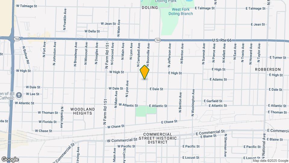 2127 N Boonville Ave Map and Location Details