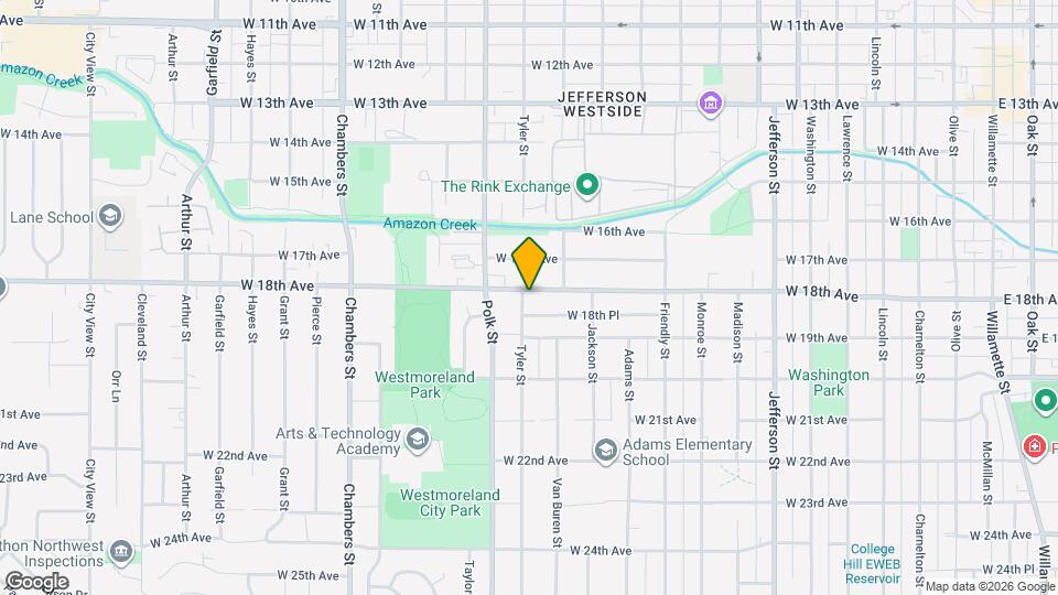 1190 W 18th Ave Map and Location Details