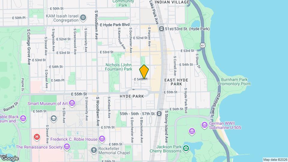 5455 S Blackstone Ave, Unit 5d Mapa y Detalles de la Ubicación