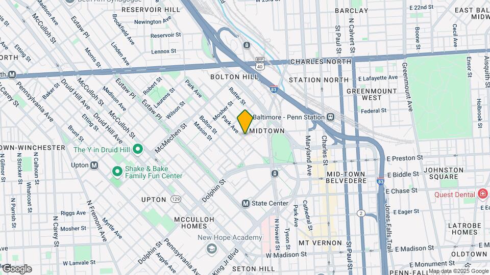 159 W Lanvale St Map and Location Details