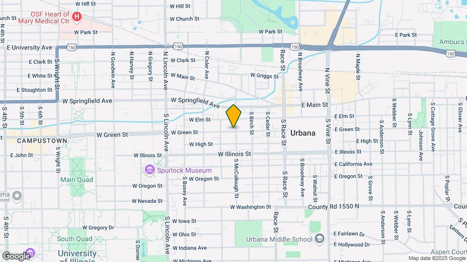 502 W Green St Map and Location Details