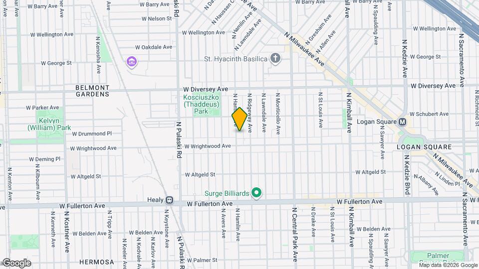 2619 N Hamlin Ave Mapa y Detalles de la Ubicación