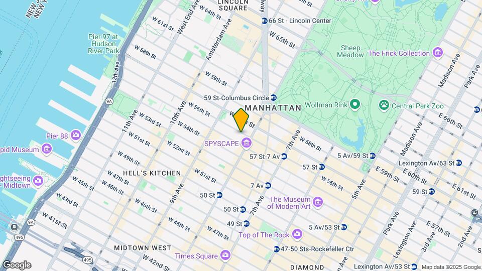 310 West 56th Street Map and Location Details