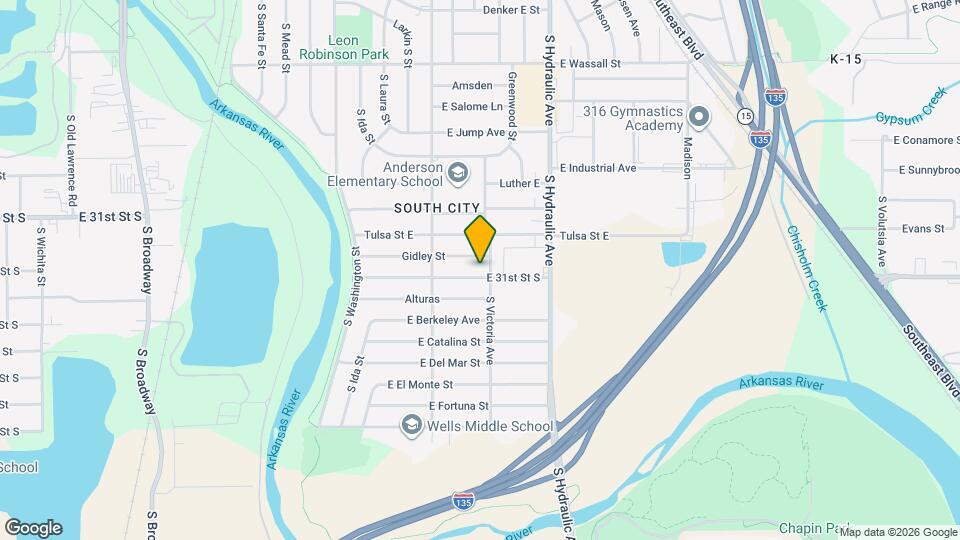 1420 E 31st St S Map and Location Details