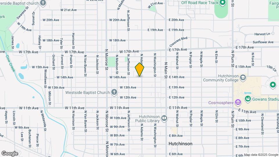 1325 N Adams St Map and Location Details