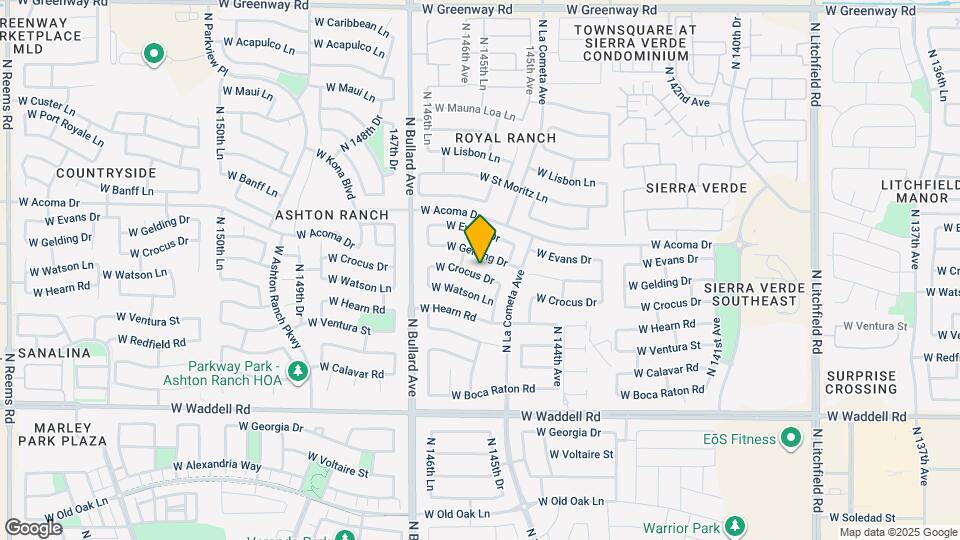 14568 W Crocus Dr Mapa y Detalles de la Ubicación