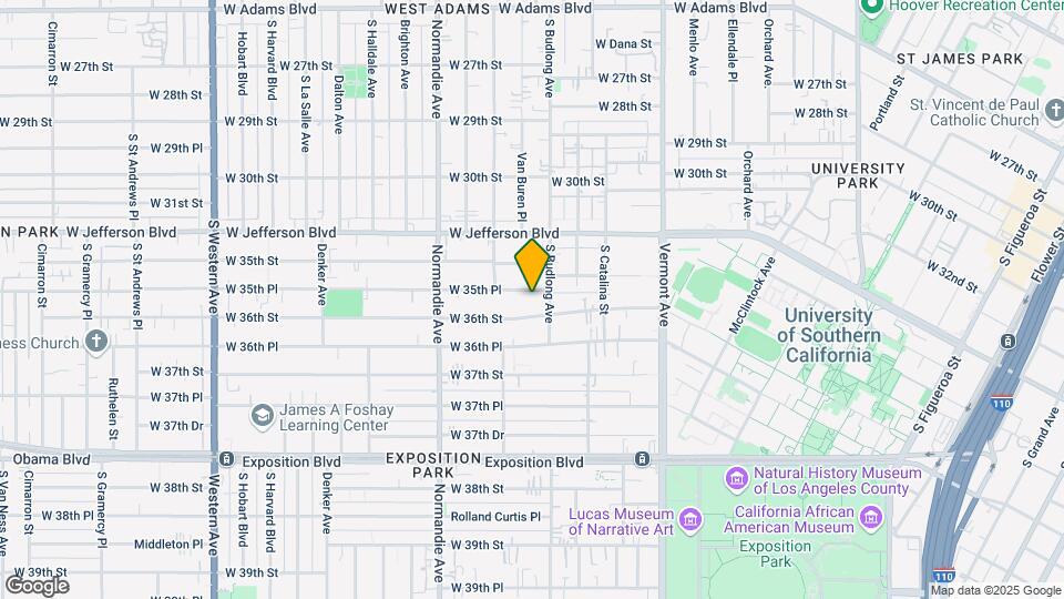1266 W 35th Pl Map and Location Details
