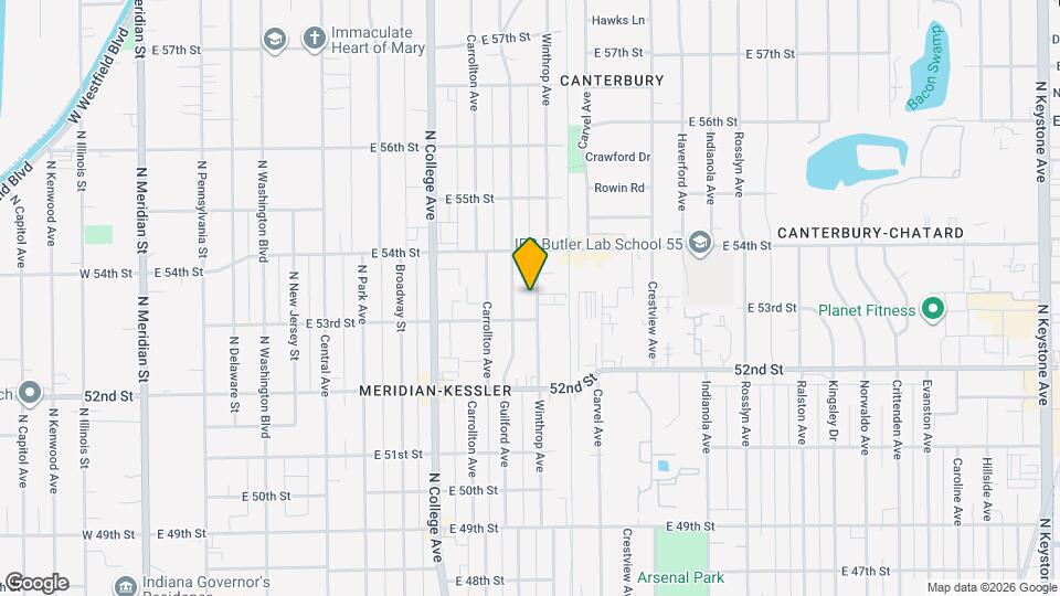 5322 Winthrop Ave Map and Location Details