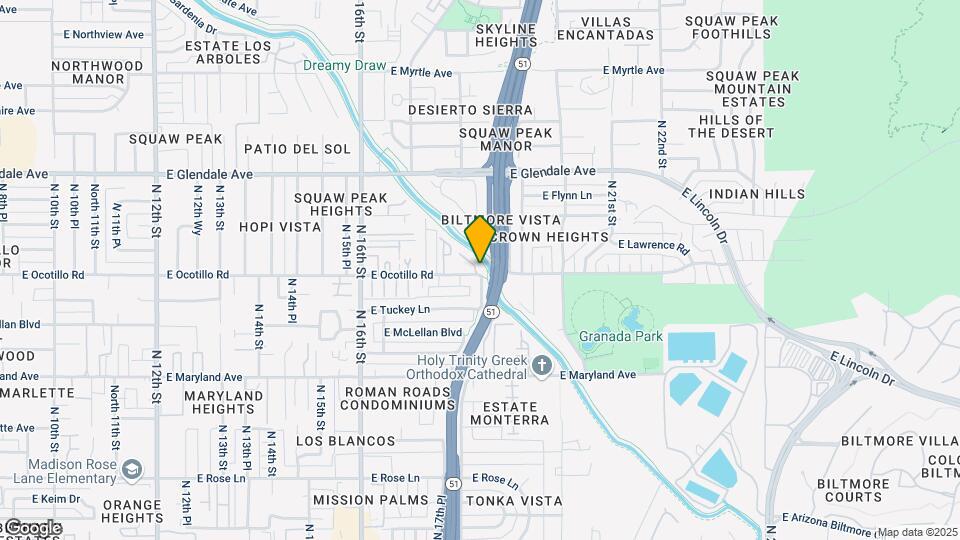 1750 E Ocotillo Rd Map and Location Details