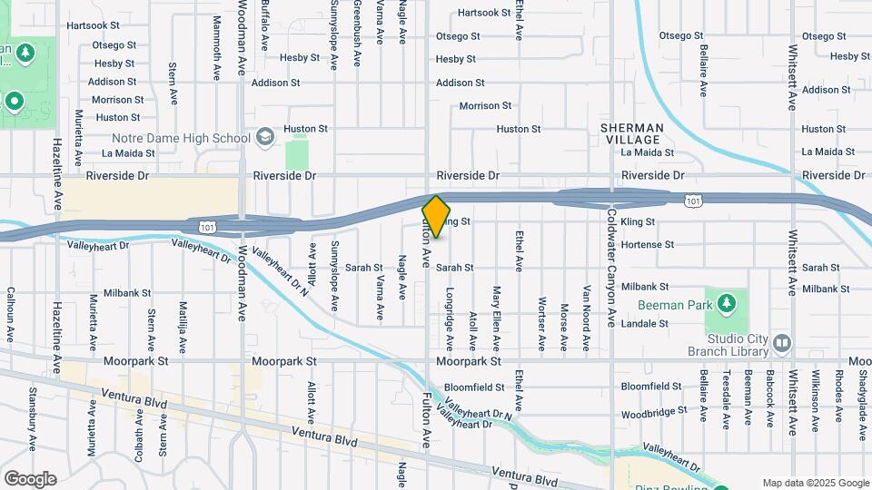 4628 Fulton Ave Map and Location Details