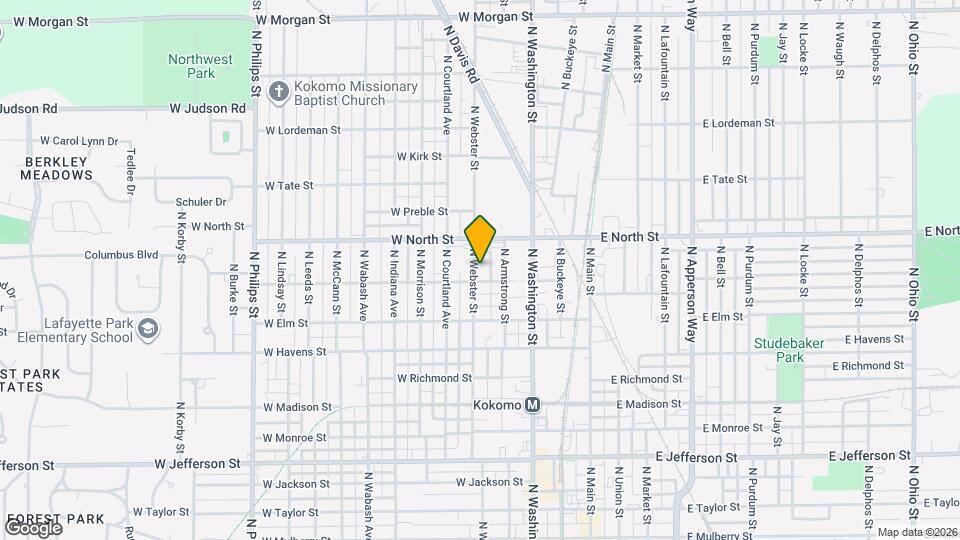 1210 N Webster St Map and Location Details