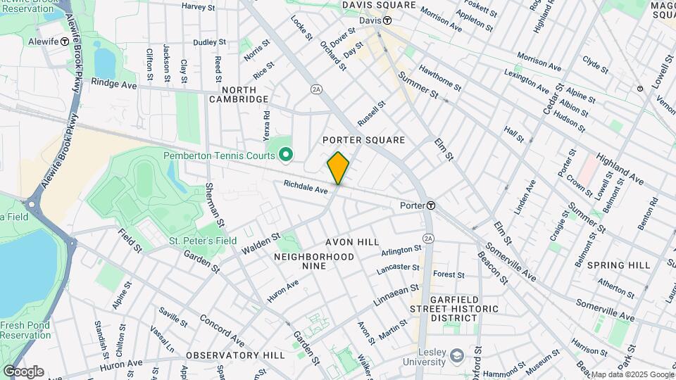 60 Walden St, Unit 2 Map and Location Details