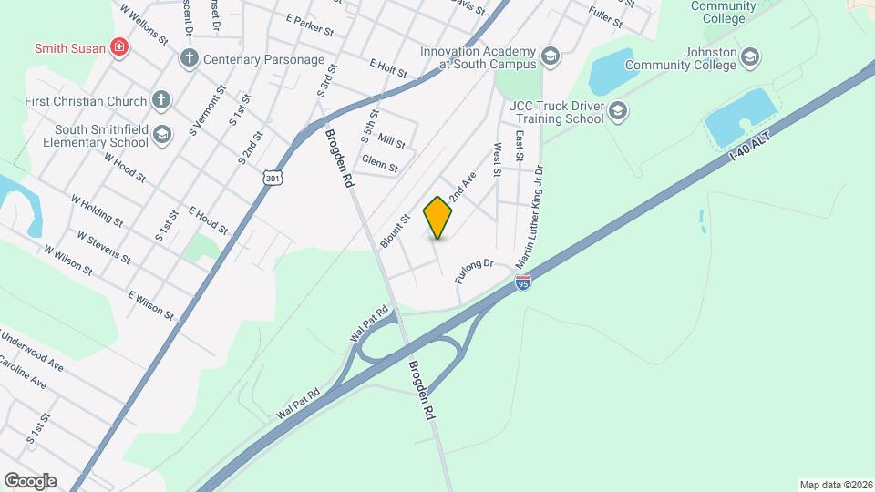 821 Ward St Map and Location Details