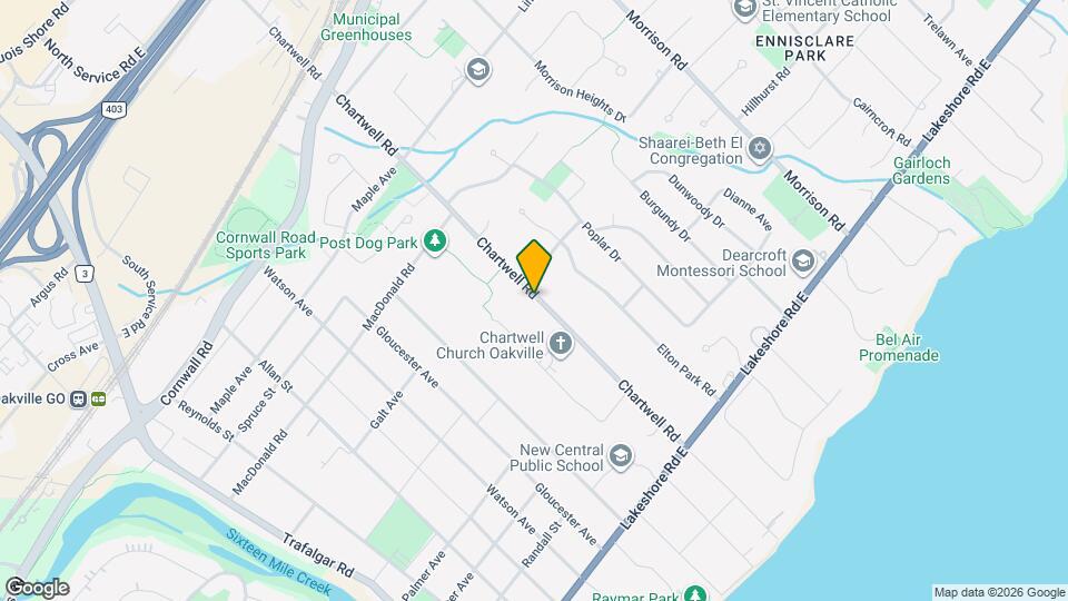 268 Chartwell Rd Map and Location Details