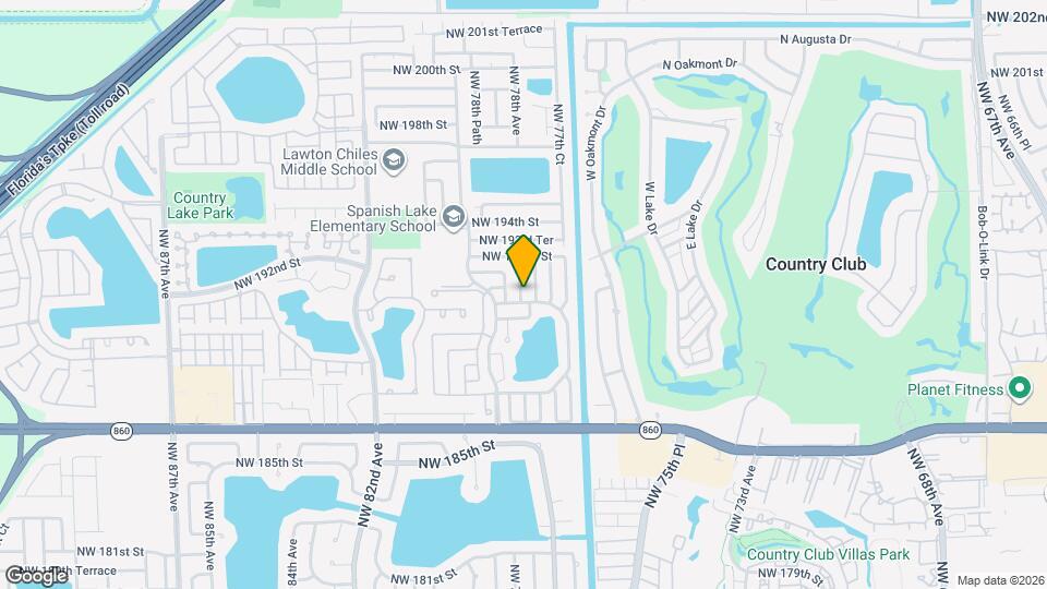 18925 NW 78th Ct Map and Location Details