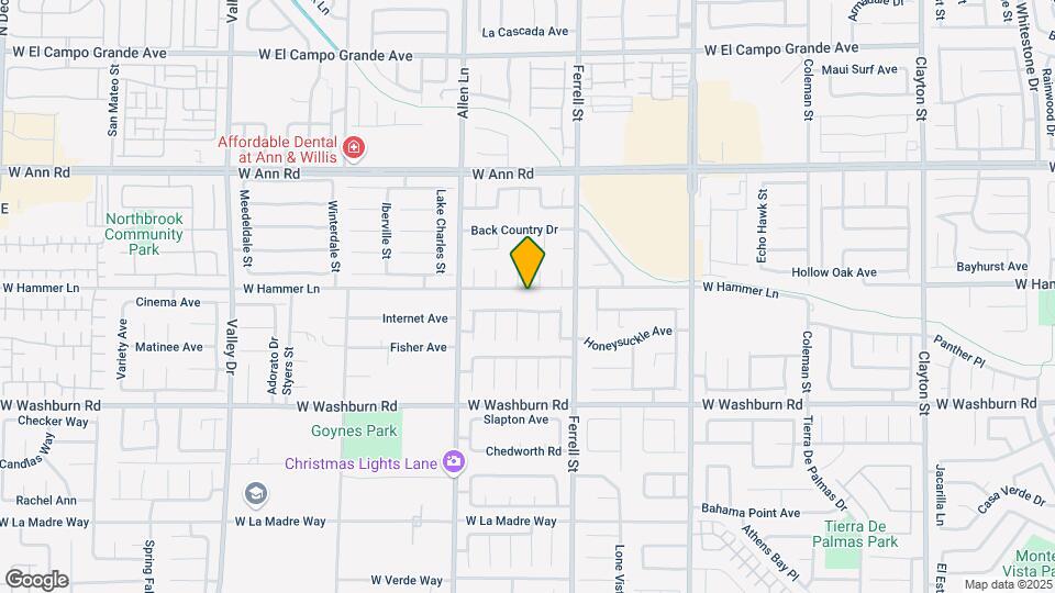 3415 W Hammer Ln Map and Location Details