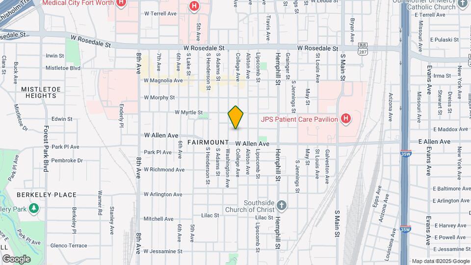 1606 College Ave Map and Location Details