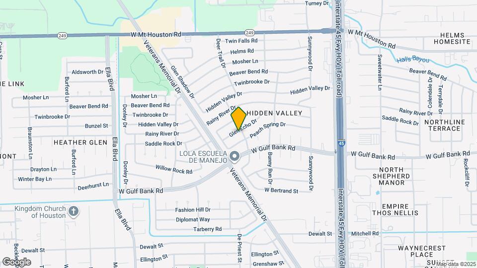 1307 Glen Echo Dr Map and Location Details