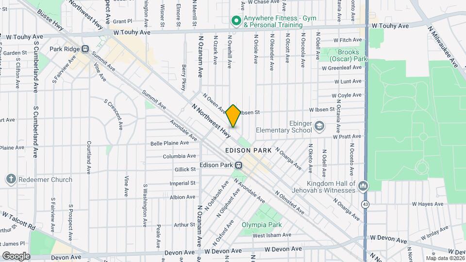 6849 N Overhill Ave, Unit Apt1 Mapa y Detalles de la Ubicación