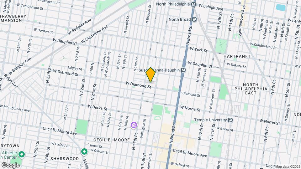 1621 W Diamond St Map and Location Details