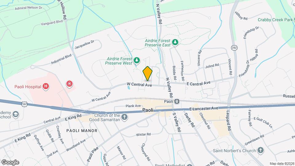 45 W Central Ave Paoli PA Apartments and Nearby Paoli Apartments For