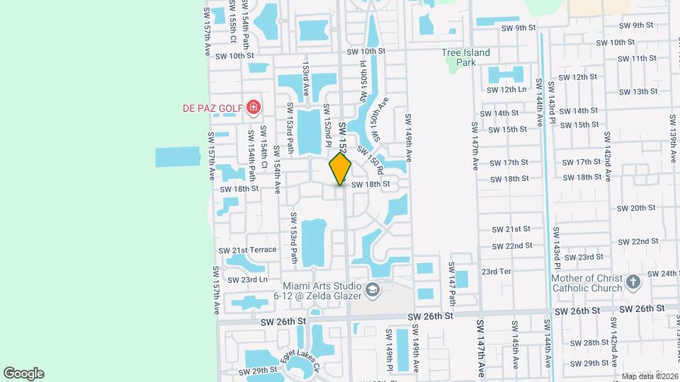 1821 SW 152nd Ct Mapa y Detalles de la Ubicación