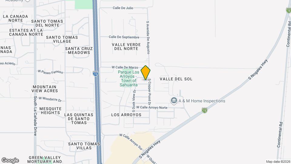 664 W Amber Sun Dr Mapa y Detalles de la Ubicación