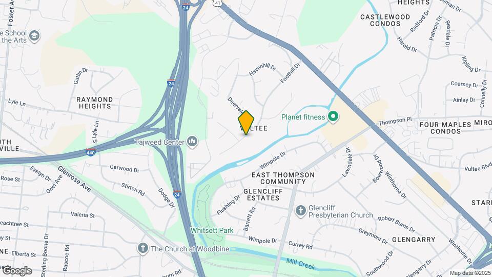 444 Foothill Dr Map and Location Details