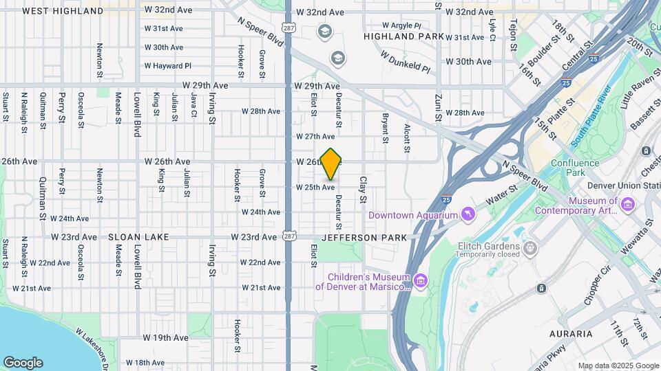 2815 W 25th Ave Map and Location Details