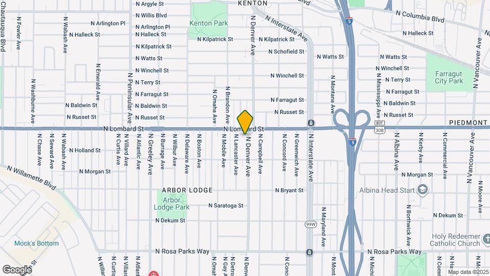 7405 N Denver Ave Map and Location Details