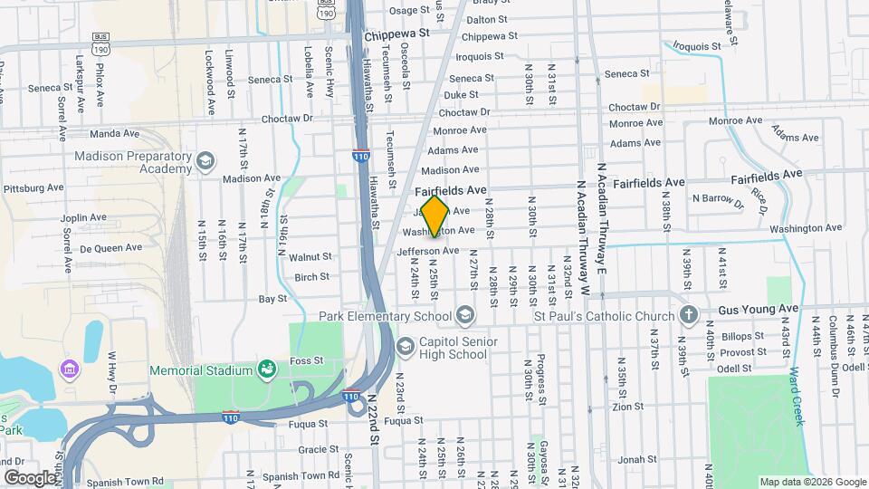 2503 Jefferson Ave Map and Location Details