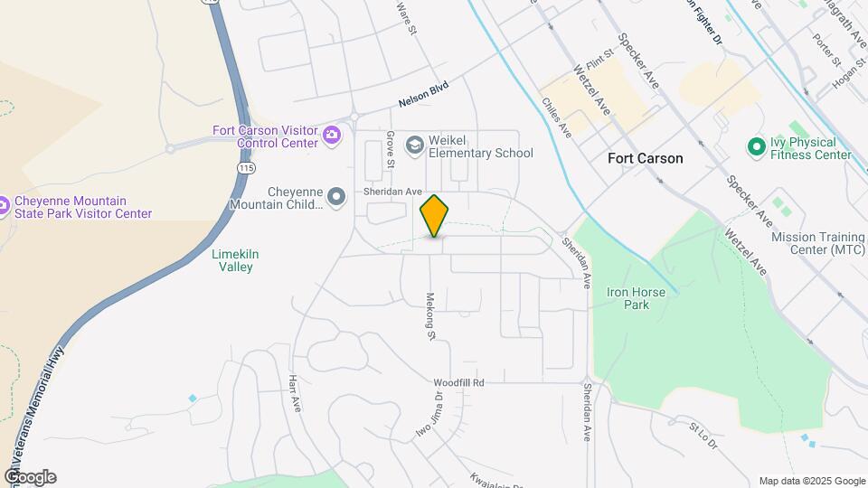 Fort Carson Family Homes Map and Location Details